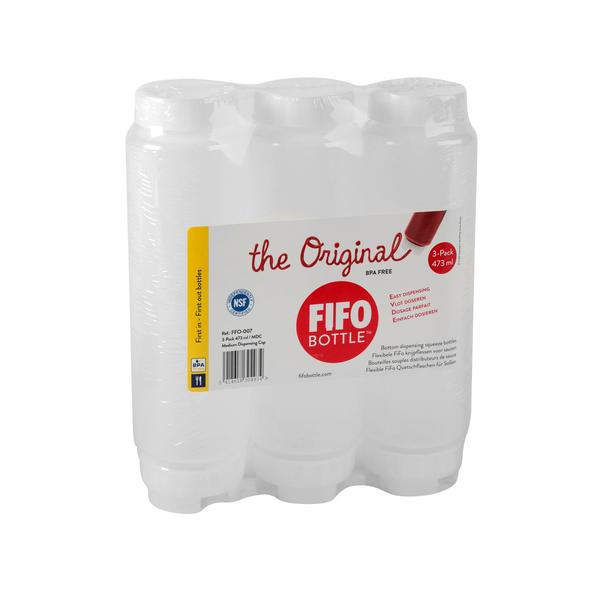 (3 pcs) Bouteille de sauce anti-goutte - 473ml - avec bouchon à vis et capuchon - valve anti-goutte (débit moyen)