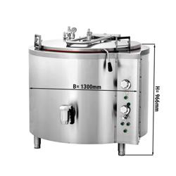 Marmite électrique de cuisson - 500 litres - 45 kW - chauffage indirect - avec arrivée d’eau et robinet de vidange