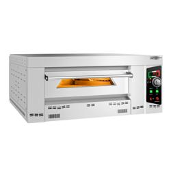 Gasdriven pizzaugn (gas/utomhus) - med chamottesten - 1130x910 mm - 4 x Ø 34 cm - 1‑däck - upp till 450 °C - Manuell