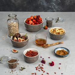 STAUB | CERAMIQUE - Tálkészlet, 4 db - Ø 140mm - Kerámia - Antik szürke