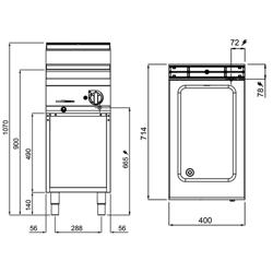 Elektrische bain-marie - 1,2 kW - 1x GN 1/1 - met aftapkraan