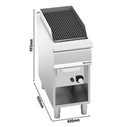 Gas watergrill - 12kW - 0,4x0,9m - Staand model - 900mm diep - RVS - incl. onderstel