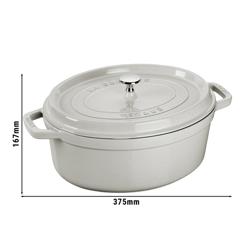 STAUB | LA COCOTTE - Cocotte - ovális - 310mm - öntöttvas - fehér szarvasgomba