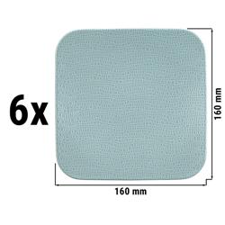 (6 stuks) SELTMANN WEIDEN | Coup bord - plat vierkant - 165x165mm - Turquoise