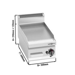 Gasbakplaat - 4kW - Glad - Bakoppervlak: 296x430mm