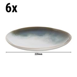 (6 τεμάχια) NORDIC - Επίπεδο πιάτο - Ø 220mm - Πράσινο/Λευκό