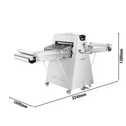 Hamur Açma Makinesi - Ayaklı - 750W - 2800mm konveyör bant - Paslanmaz Çelik