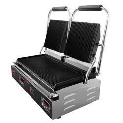Contactgrill - 3,6 kW - Digitaal - boven & onder Gegroefd - Grilloppervlak: 480x230mm