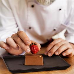 (12 adet) UNIVERSE Sunum Tabağı - Dikdörtgen - Porselen - 240x170mm - Siyah