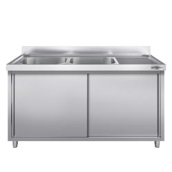 Mosogatószekrény 1,4 m - 2 lavór balról H 40 x S 40 x M 25 cm