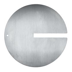 Doner Kebab Meat Plate – Ø 18 cm - for 12×12 mm skewer - stainless steel - with mounting slot