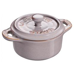STAUB | CERAMIQUE - Mini Kookpot - Ø 100mm - Rond - Keramiek - Antiek grijs