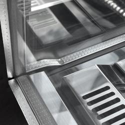 Commercial Refrigerated Serve-Over Counter KAISA - 1000 mm - +2 to +8°C - 2 sliding doors - reserve compartment