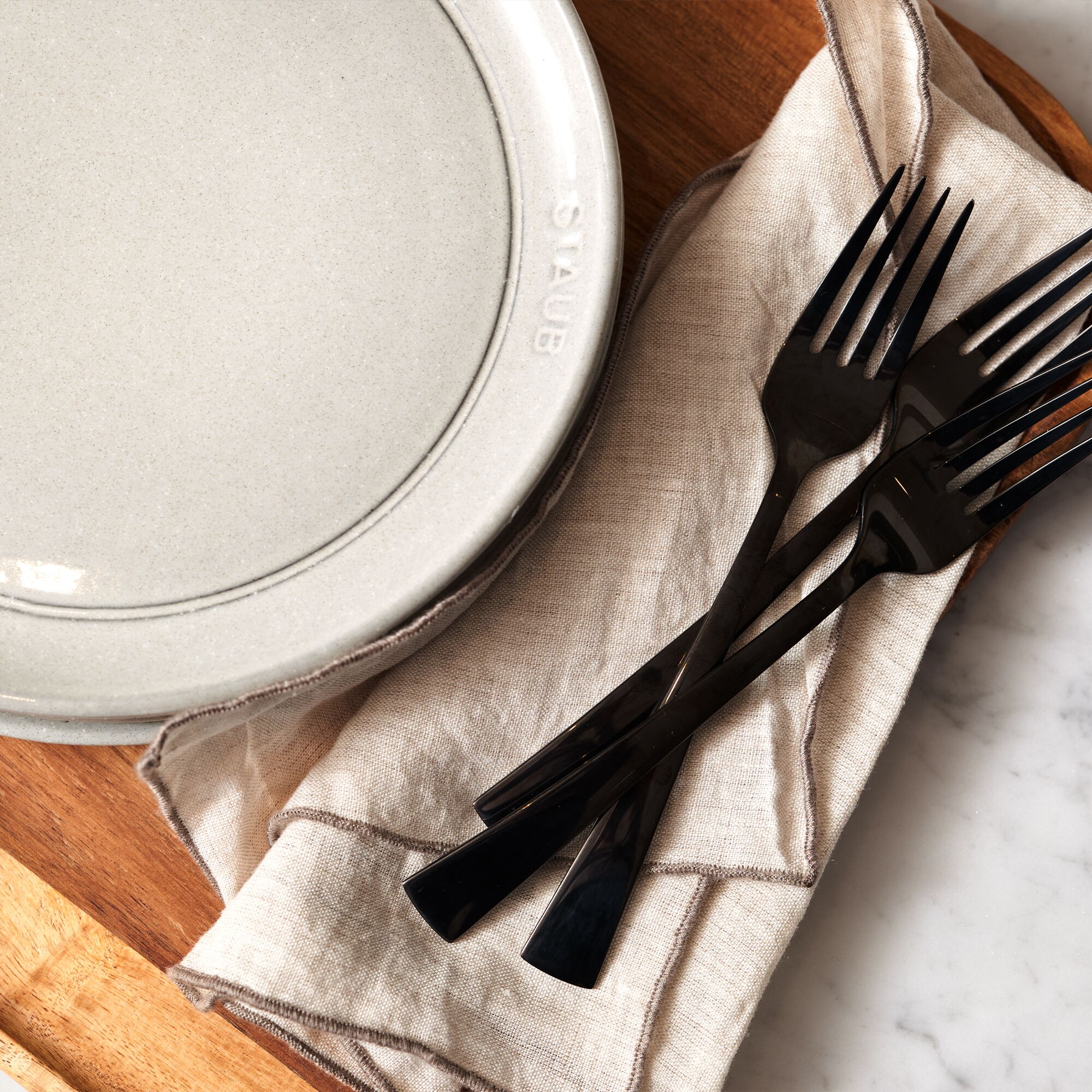 STAUB | DINING LINE - Assiette plate - Ø 200 mm - Céramique - Truffe blanche