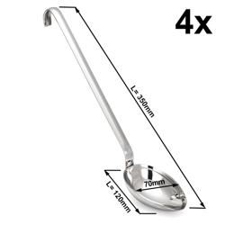 (4 szt.) Łyżka do serwowania - Długość:350mm - Ø70mm - stal nierdzewna