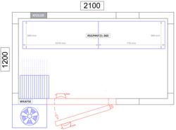Conjunto de estante de aluminio - profundidad de instalación: 360 mm