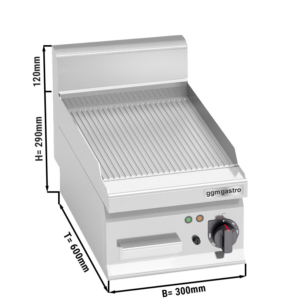Plaque de cuisson électrique - 4 kW - rainurée