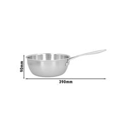 DEMEYERE | Industry 5 Sauteuse, Conical – Ø200 mm – Ideal for Stirring & Whisking – 18/10 Stainless Steel – Induction Ready