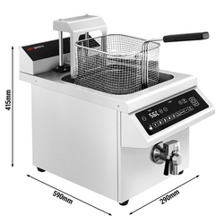 Freidora de inducción - 8 litros - 3,5 kW - con elevación automática de la cesta
