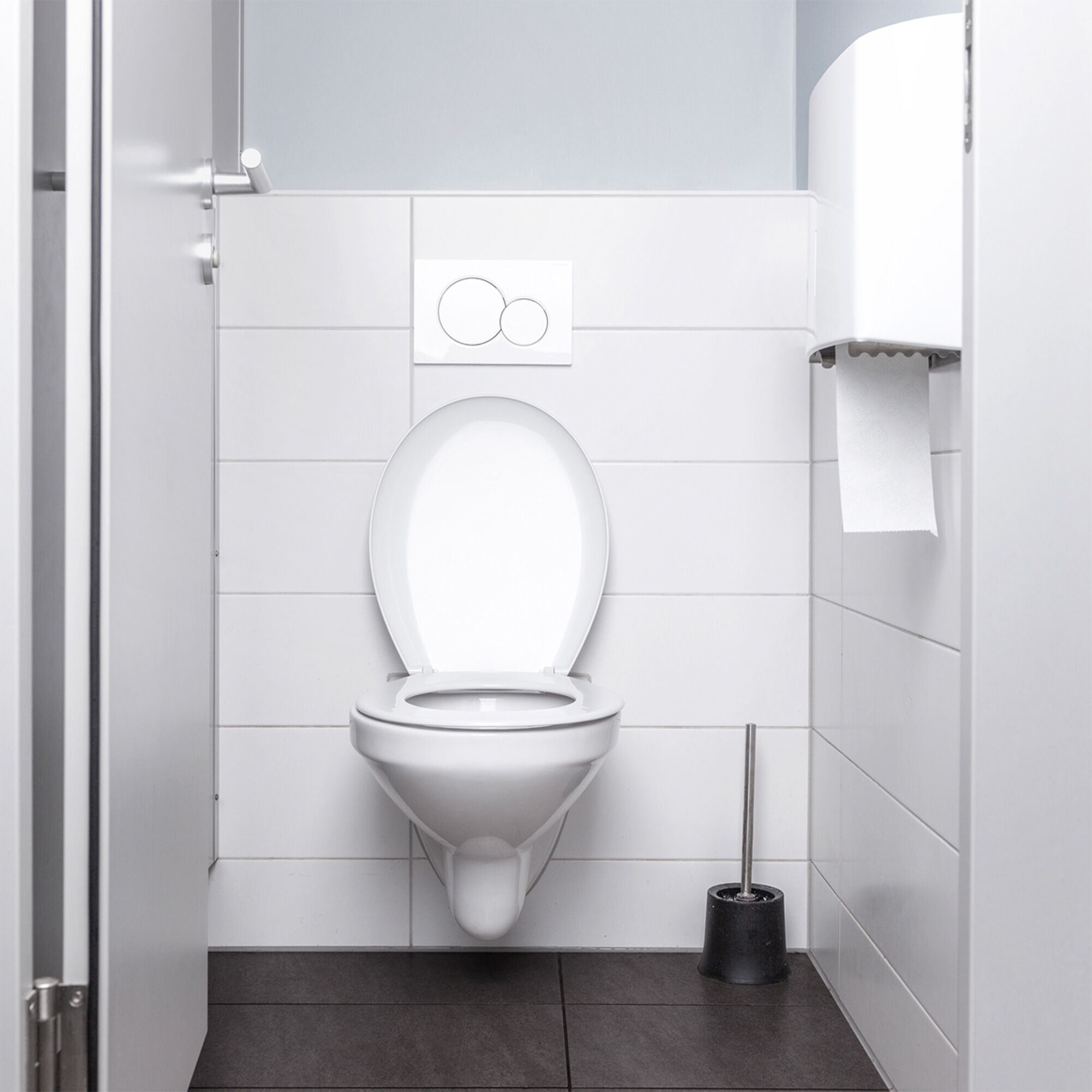 AIR-WOLF | Distributeur de serviettes en papier duplex - pour 3 rouleaux ménagers ou 1 grand rouleau - inox - Blanc