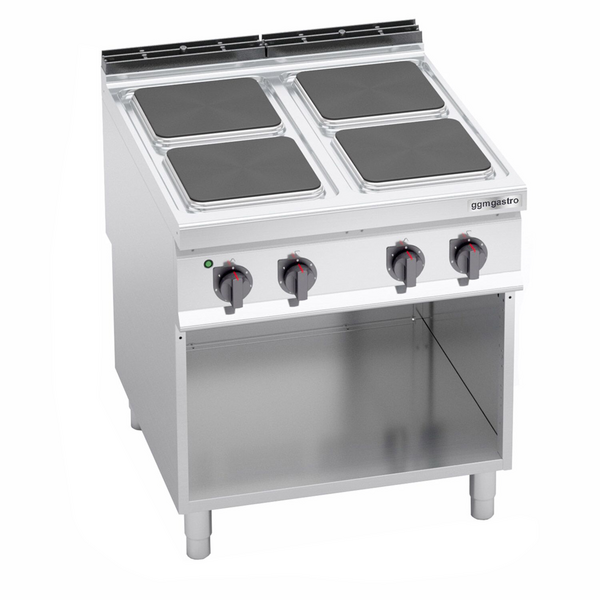 Elektrische kookplaat - 14 kW - 4 vierkante platen