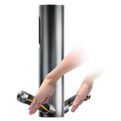 (2 шт.) DYSON | AIRBLADE 9kJ - Сушарка для рук із сенсорним датчиком та HEPA-фільтром - Матова нержавіюча сталь