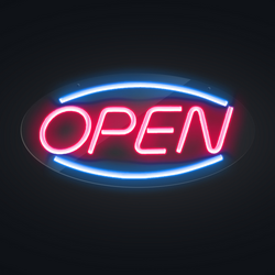  Letrero luminoso LED - ABIERTO