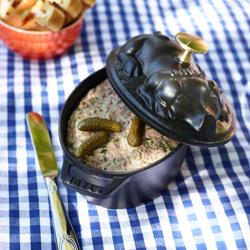 STAUB | LA COCOTTE - Кокотниця - Кришка у формі поросяти - Овальна - 170 мм - Чавунна - Чорна