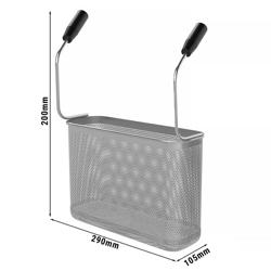 3x 1/3 Panier à pâtes - 290x105x200mm - 2,4kg - Inox AISI 304 - Série 700 Serie