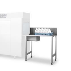 Zulauftisch - 1300mm - Anbau rechts - mit 1 Becken & Müllabwurfschacht - für KSS118