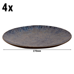(4 db) Lester - Tányér lapos - Ø 27 cm - Kék