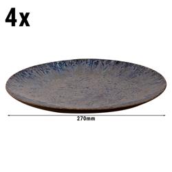(4 sztuki) LESTER – talerze – płaskie – Ø 270 mm – niebieskie