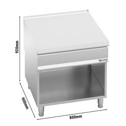 Neutralni element - 800x900x920 mm | radna visina 900 mm - AISI 304 nehrđajući čelik | otvorena podkonstrukcija | podesive noge - za profesionalnu upotrebu - kompatibilno s serija Paolo 900