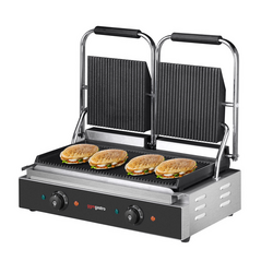 Parrilla de contacto 0,57 m - parrilla en la parte superior e inferior