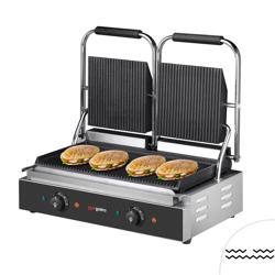 Kontaktgrill - 3,6 kW - oben & unten Gerillt - Grillfläche: 485x235mm