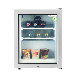 GASTRO-COOL | Minibar vrizer - 51 liter - met 1 glazen deur - Zilver