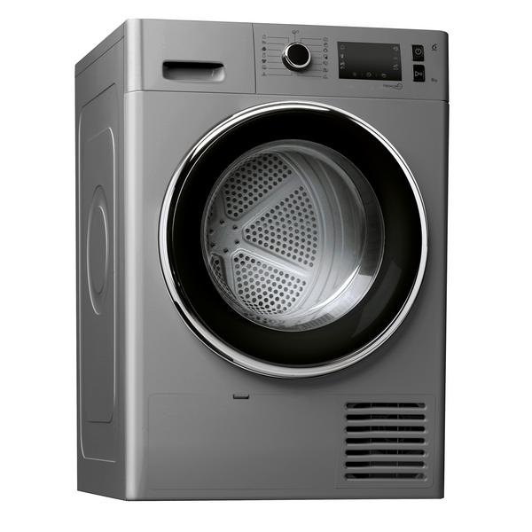 Heat pump dryer - 8 kg - silver