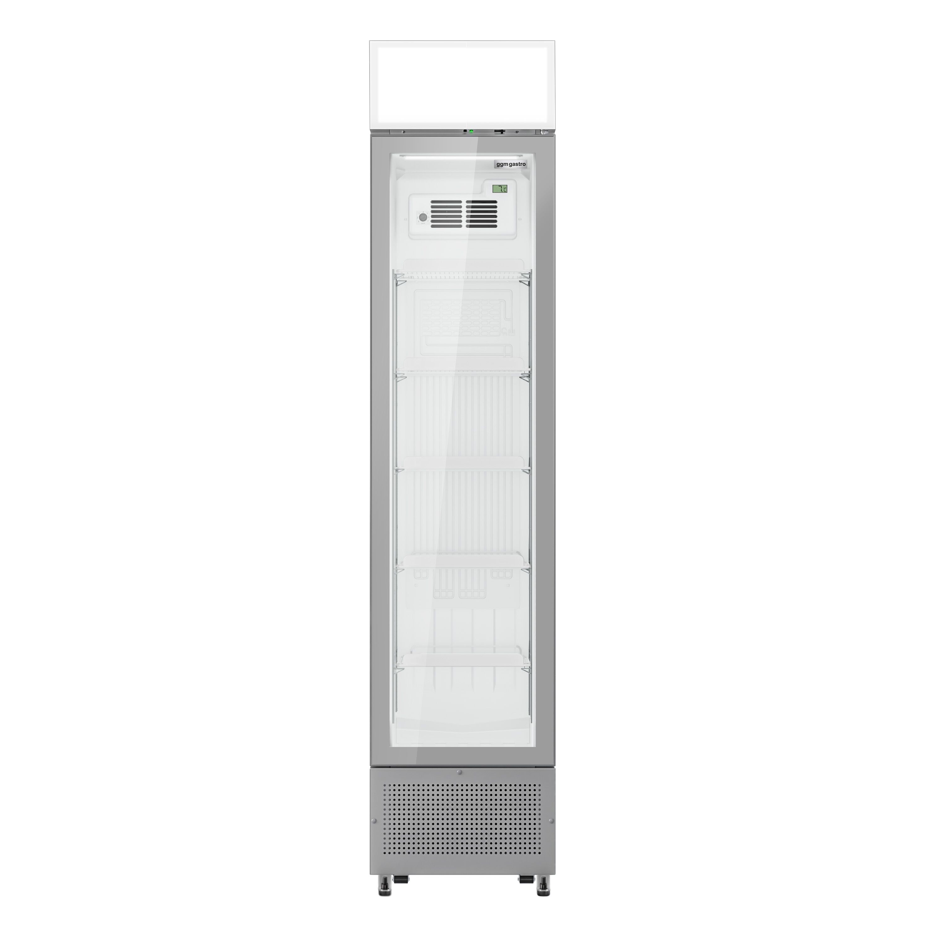 Vitrine réfrigérée à boissons - 145 litres - design sans cadre - avec 1 porte vitrée et écran publicitaire