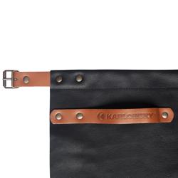 (6 Stuks) KARLOWSKY | Schort met Leren Voorbinder - Zwart