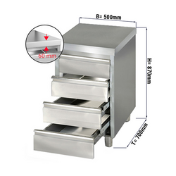 PREMIUM drawer cabinet with 4 drawers - 500x700mm