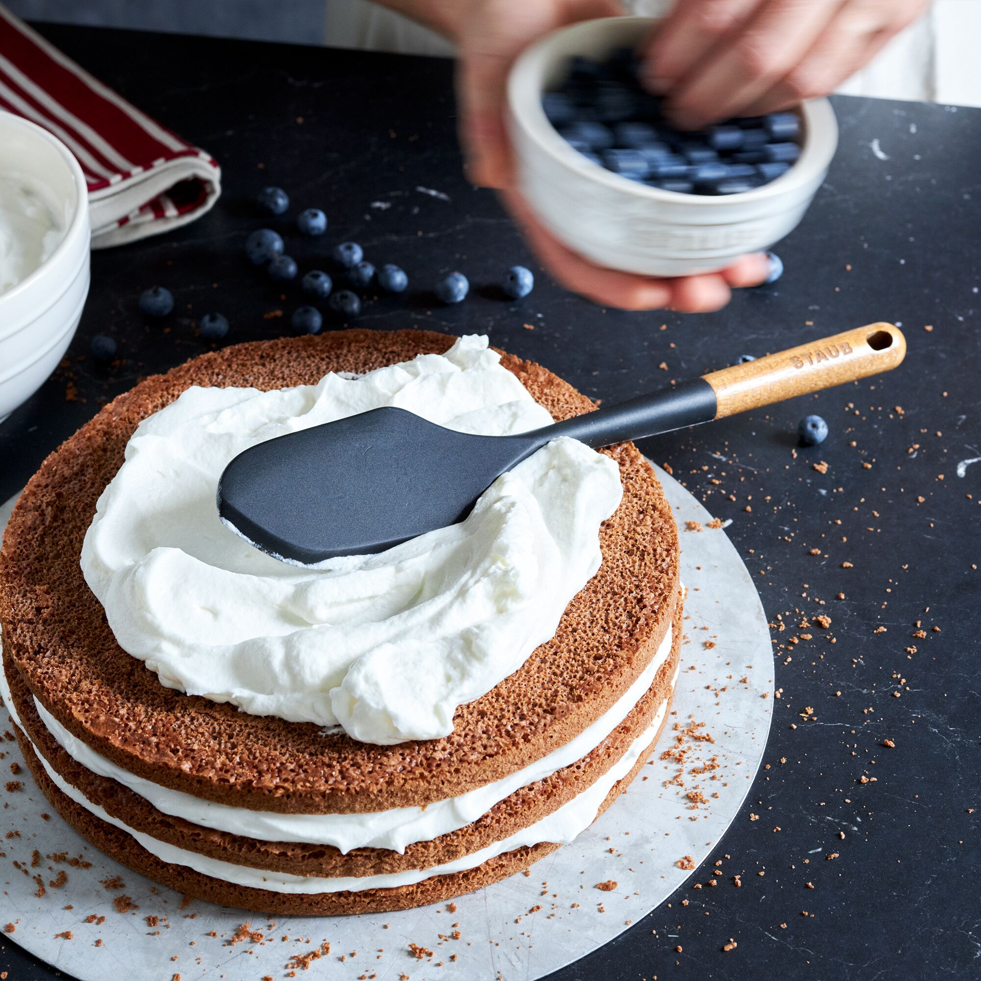 STAUB | Maryse - 300 mm - silicone / bois - Noir