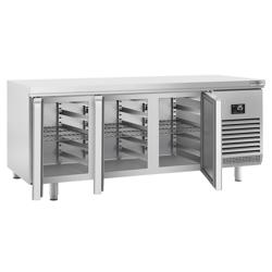 Tavolo refrigerato pasticceria PREMIUM PLUS - 2185x800mm - Ventilata - 635 L - con 3 porte battenti