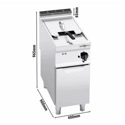 Elektrische friteuse - 22 liter - 22 kW - mechanische bediening - met aftapkraan
