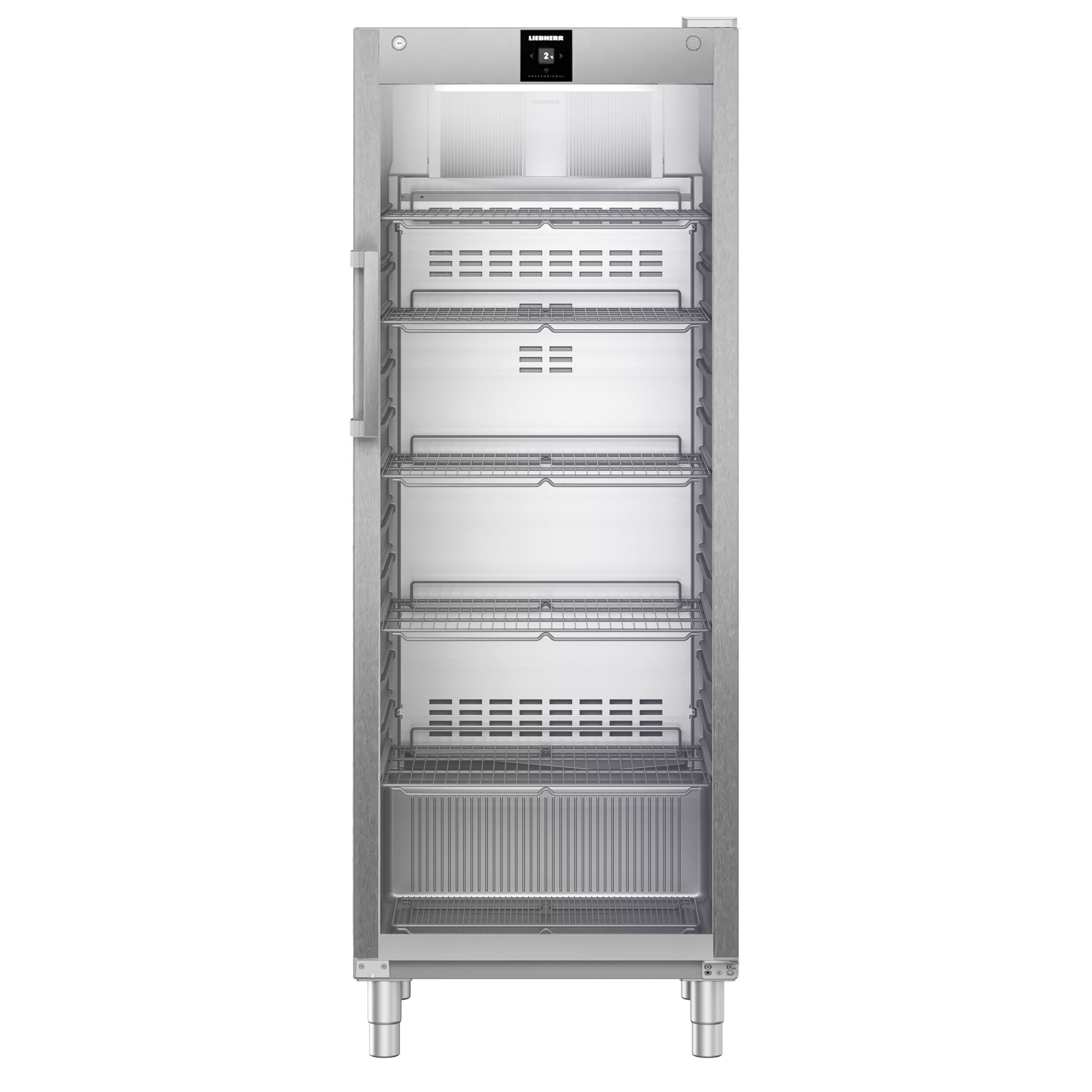 LIEBHERR | Réfrigérateur en inox PERFECTION - 688 litres - GN 2/1 - Intérieur en plastique - avec 1 porte en verre       