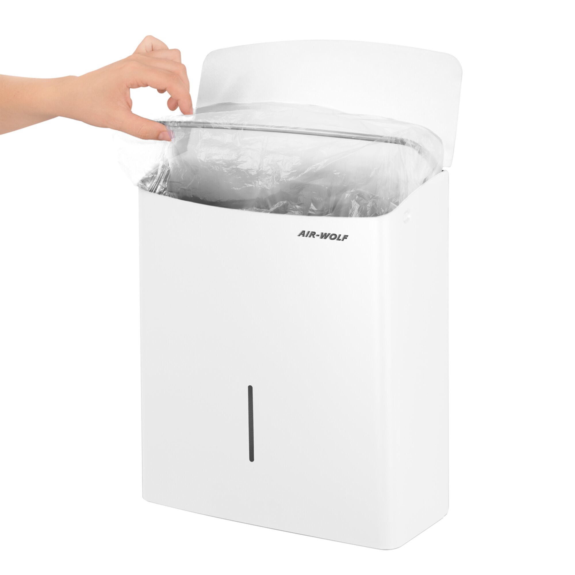 AIR-WOLF | Poubelle hygiénique – 10 L – inox blanc