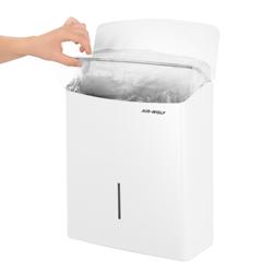 AIR-WOLF | Contenitore per rifiuti igienici - 10 L - Acciaio inox bianco