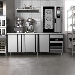 Padaria-Elétrico-Forno combinado - Táctil - 10 GN 1/1 ou 10 EN 600x400 - incl. Sistema de lavagem & Sonda de temperatura