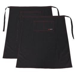 (2 st.) Bistroförkläde - lång - jeans look - svart