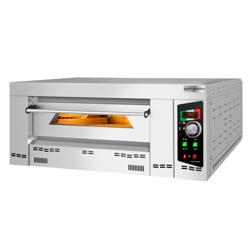 Forno a gas per pizza - Platea in mattoni refrattari - 1130x1260mm - 6 pizze Ø34cm - fino a 450°C - Meccanico