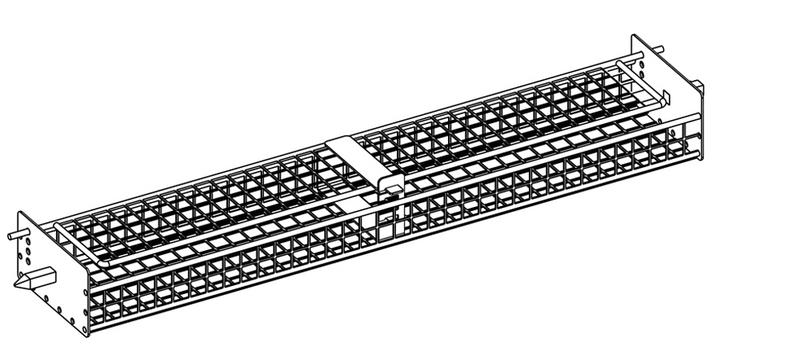 Gesloten aardappelmand - 995x143x(H)80mm - zonder handvaten - platte mand - voor hähnchengrills